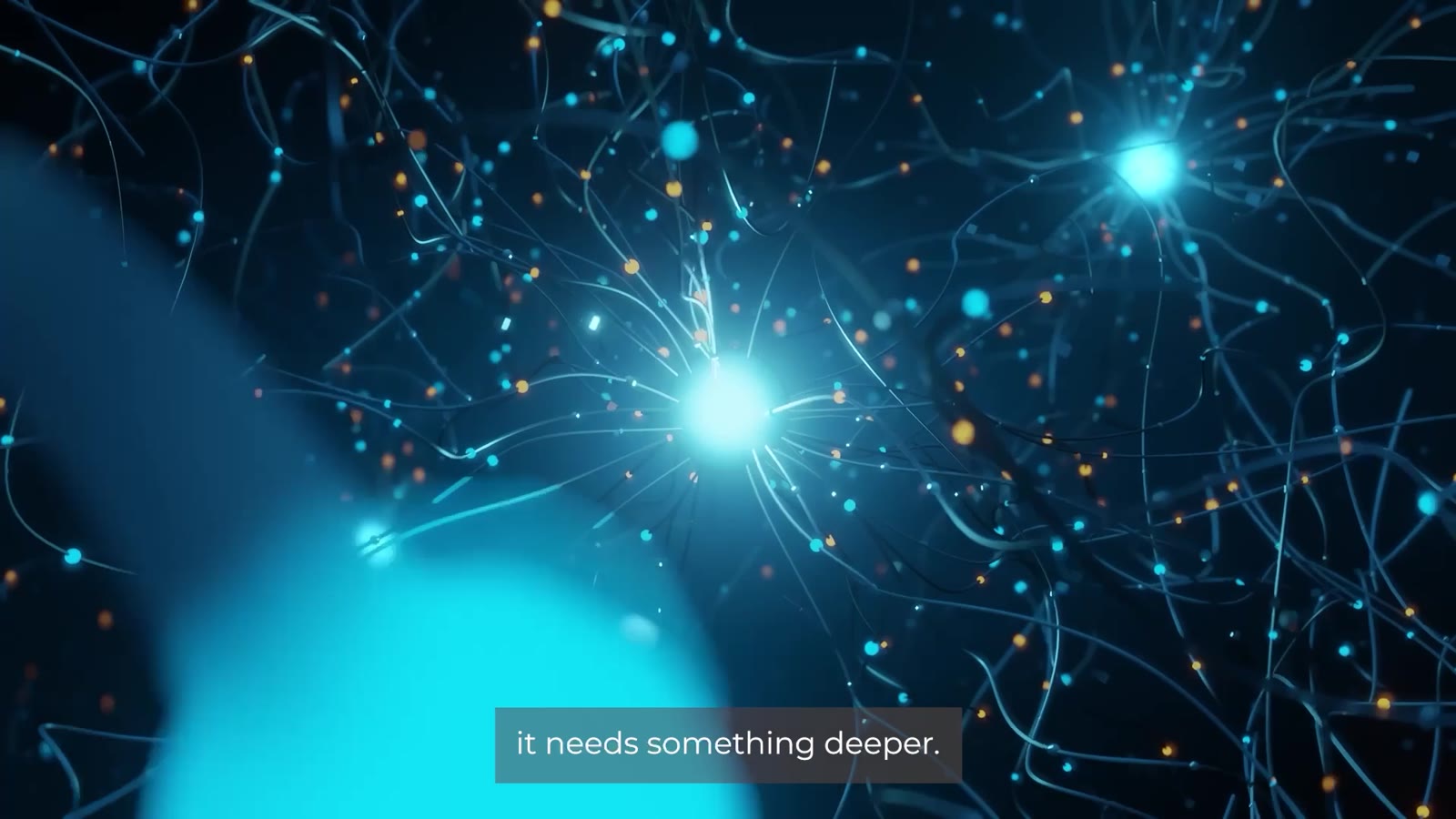 Frame from the motion package — the network as a nervous system
